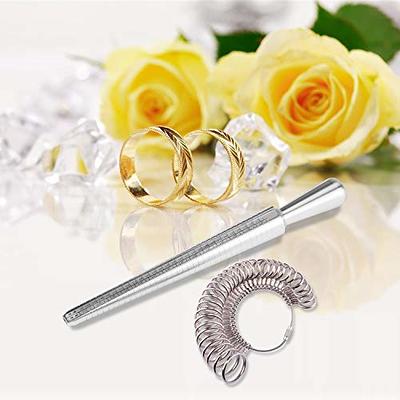 Ring Sizer Measuring Tool with Ring Mandrel & Ring Sizer Guage, Four Stick  Mandrel and Ring Gauge Finger Sizing Tool USA Rings Size for Jewelry