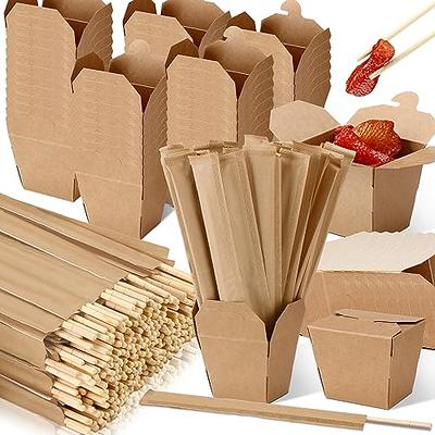 Tessco 70 Pack 35 oz Large Kraft Paper Bowls with Lids Disposable