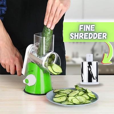 Rotary Cheese Grater, 3-in-1 Kitchen Mandoline Vegetable Slicer