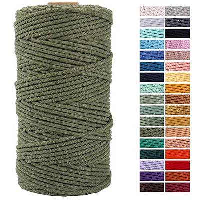 JeogYong Macrame Cord 2mm x 153 Yards, Polyester Macrame Cotton Yarn for  Crochet, Colored Macrame Rope for Knitting, Wall Hanging, Bags, DIY Crafts