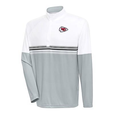 Men's Antigua White/Black Kansas City Chiefs Bender Quarter-Zip