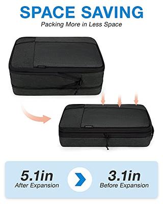 BAGSMART Compression Packing Cubes for Travel, 6 Set Travel Packing Cubes  for Suitcases, Compression Suitcase Organizer Bags Set for Travel