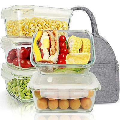 Goodcook Meal Prep 3 Compartment Rectangle White Containers + Lids