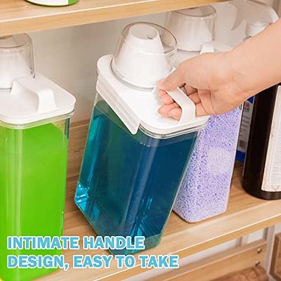 Bikkii Laundry Detergent Dispenser-2 Pack, 61 oz Detergent Dispenser with 4  Removable Labels, Laundry Soap Dispenser for Laundry Room Organization and