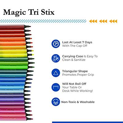 Triangular Magic Stix Global Skin Tone Markers, 12 Per Pack, 6