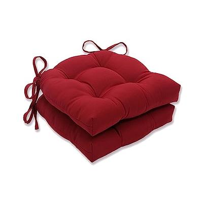 Presidio 18x 18 Square Indoor/Outdoor Pillow with Piping, 2-Pack - Red