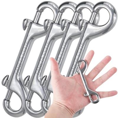 Waziaqoc 20PCS Double Ended Bolt Snap Hook, Zinc Alloy Trigger Metal Clips  Key Holder Heavy Duty Bolt Snap Clip for Dog Leash Collar Pet Sling Feed  Bucket (Overall Length 3.46/ 88mm) 