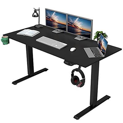 Jceet 63x30 Inches Dual Motor Electric Standing Desk with Drawer,  Adjustable Height Sit Stand Up Desk with Storage Shelf, Home Office Desk  Computer Workstation with Dark Walnut Top/Black Frame - Yahoo Shopping