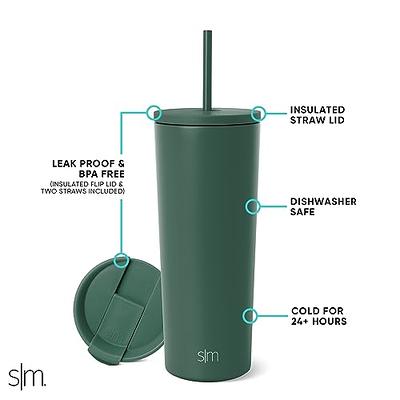 Simple Modern Insulated Tumbler with Lid and Straw | Cup Stainless Steel Water Bottle Travel Mug | Her Him | Classic | 20oz | Blush