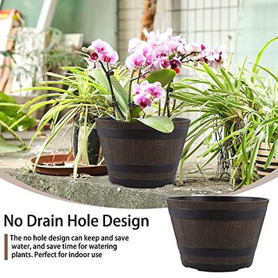 QCQHDU Plant Pots Set of 2 Pack 10 inch,Planters for Indoor Plants with  Drainage Holes and Removable Base,Saucer Modern Decorative for Outdoor  Garden Planters(Light Grey 10in) - Yahoo Shopping