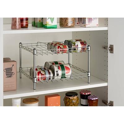 Sagler Chrome Stackable Can Organizer, Can Rack Holds up to 36