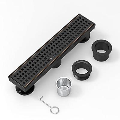 Black Shower Drain, Linear Shower Drain