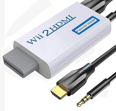 Wii to hdmi WII2HDMI FULL HD 1080P CONVERTER ADAPTER ADAPTOR AUDIO SUPPORT  Portable Wii to HDMI Wii2HDMI Full HD Converter Audio Output Adapter TV  White 