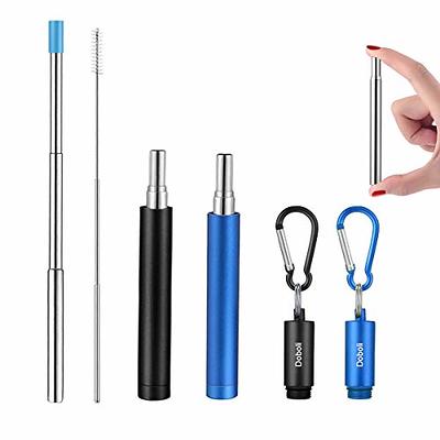 Funbiz Collapsible Reusable Straws Travel Portable Silicone Drinking Straws  with Case