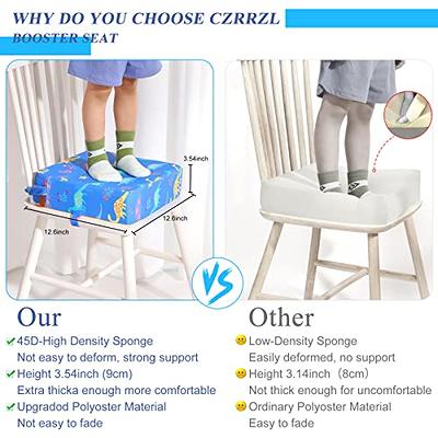 Toddler Booster Seat for Dining Table,PU Waterproof Kids Booster Seat for  Table with Safety Buckles,Non-Slip Bottom Portable Booster Cushion for