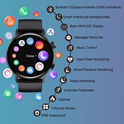 Smart Watch 2022 (Call Receive/Dial) Fitness Compatible iPhone Black