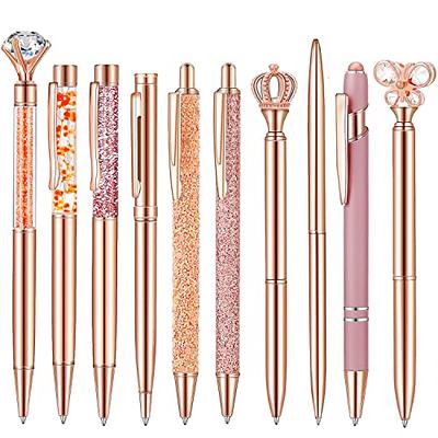 Rose Gold Desk Accessories for Women. 10-Piece Stationery