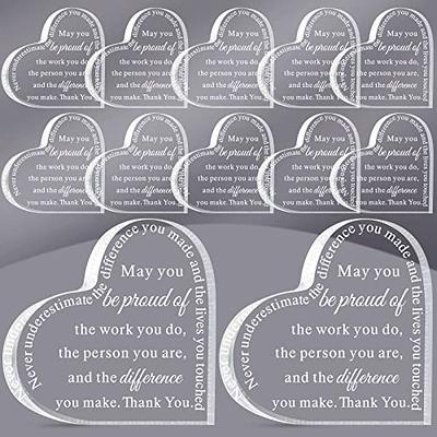 Gifts for Women Acrylic Desk Boss Lady Office Decor Inspirational Quotes  Boss Appreciation Keepsake And Paperweight for Birthday Christmas  Gift(White