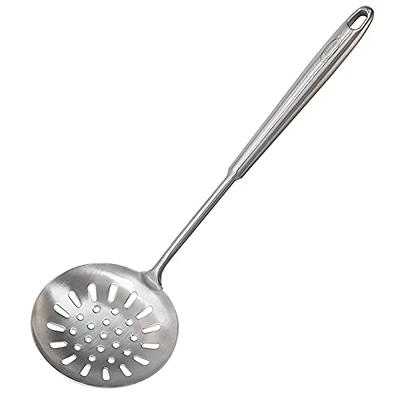 Extra Large Kitchen Strainer Skimmer With Sturdy Wood Handle - 304