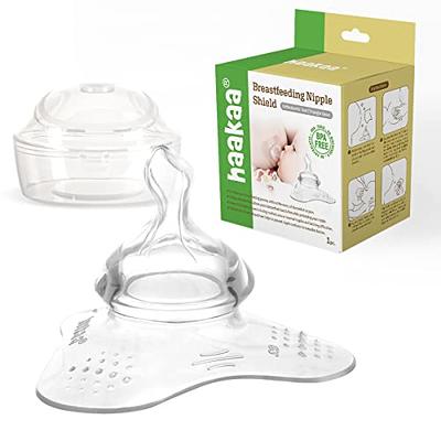  haakaa Nipple Shields Breast Shields for Nursing New Upgrade  Extra-Soft Flexible, 1pc : Baby