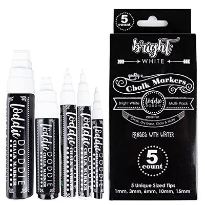 Chalkola 6 White Liquid Chalk Markers - White Dry Erase Liquid