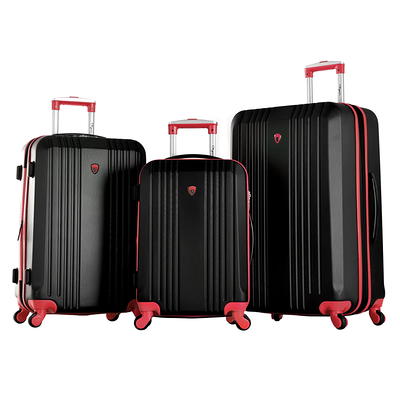 K-cliffs 3pcs Expandable Luggage Set Hard Side Suitcase Lightweight 3 ABS Spinner w/Lockable Zippers Black