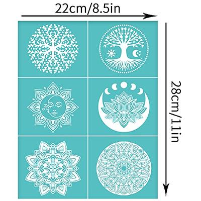 OLYCRAFT 2pcs 8.6x11 Inch Self-Adhesive Mandala Stencil Lotus Tree Silk  Screen Stencils Reusable Silkscreen Printing Stencils Moon Sun Mesh  Transfer for Painting on Wood T-Shirts Bags - Yahoo Shopping