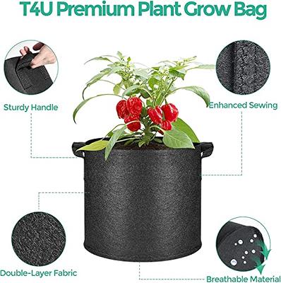 10 gal. Heavy-Duty Nonwoven Fabric Plant Grow Bags with Handles (5-Pack)