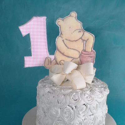 Baby Pooh Bear ONE Cake Topper for First Birthday
