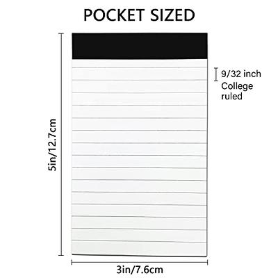 12 Pack Notepads 4x6 College Ruled Lined Note Pads 4x6 Small Writing Pads  for Work Scratch Pads 80 GSM Paper Pads White Pads of Paper Tablets Lined