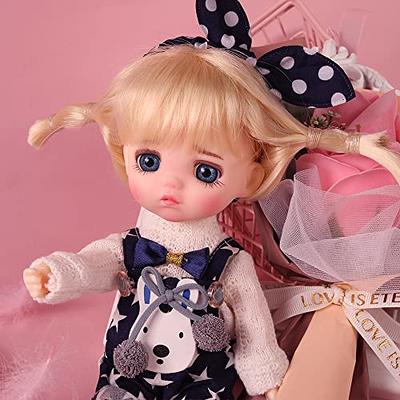 Mini 1/8 BJD Doll Cute Girl Doll Handmade DIY Toys Full Set with Outfits  Shoes