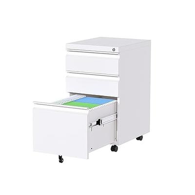 2-Drawer File Cabinet with Lock Hinging Bar Letter and Legal Size - Costway