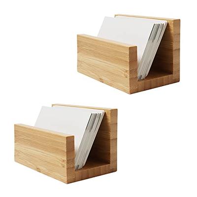 Rotating Greeting Card Display Stand, 3 Tier Wooden Organizer, 4-sided  Display Rack 360 Degree Spinning Multi-pocket Display for Coasters, 