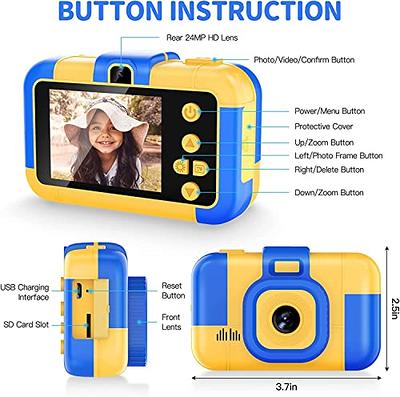 Kids Camera Toddler Camera for Girls, Christmas Birthday Gifts for Girls  Age 3-6, Kids Digital Camera for 7 8 9 10 12 Year Old, Selfie Camera for  Kids, 32GB SD Card