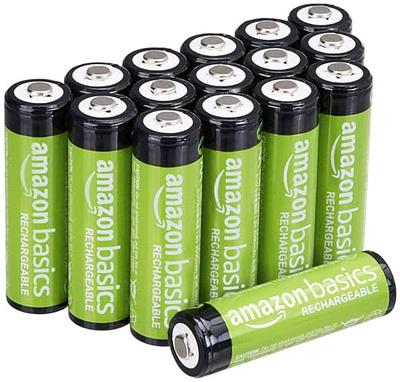 Basics 4-Pack Rechargeable D Cell NiMH Batteries, 10000 mAh,  Recharge up to 1000x Times, Pre-Charged