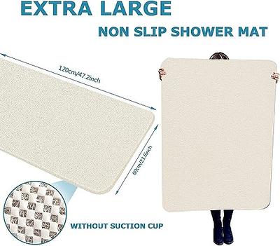  OLANLY Shower Mat Non Slip, 27.5x15.5 Bathtub Mats, Machine  Washable Bath Mat for Tub with Drain Holes and Suction Cups to Keep Floor  Clean, Soft on Feet, Bathroom Accessories, Clear 