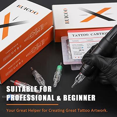 Wormhole Tattoo Kit,Wireless Tattoo Pen Kit, Cordless Tattoo Machine,  Rotary Tattoo Pen for Beginner,Tattoo Machine Kit Professional Complete  with Tattoo Cartridge Needles, Tattoo Supplies TK531