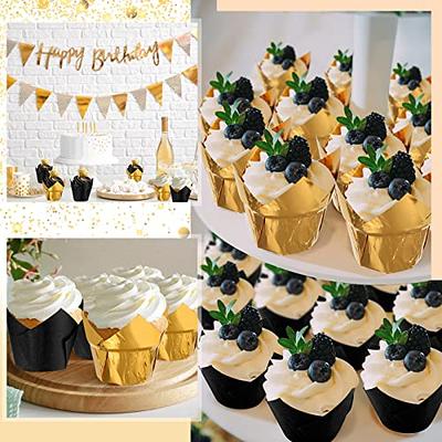 50pcs Cupcake Liners Black