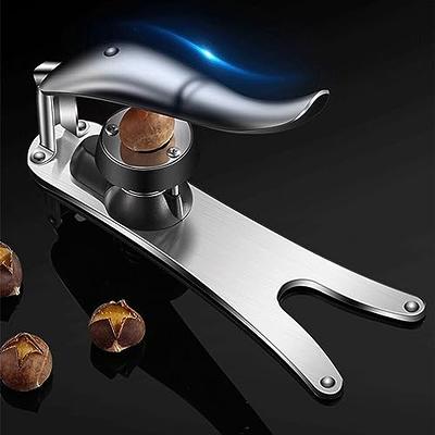 Crab Cracker,Nut Cracker, Non Slip Robust Stainless Steel Nutcracker  Chestnut Walnut Opener Clip, Nut Opener Home Supplies, Kitchen Accessories,  for