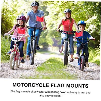 CIMAXIC 2pcs Bicycle Flagpole Stand Motorcycle Flag Pole Racing