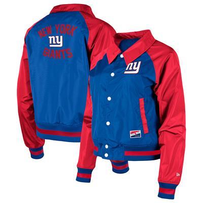 Men's New Era Royal York Giants Third Down Varsity Full-Snap Jacket Size: Medium