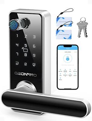 VIGOPKA Keyless Entry Smart Door Lock, Smart Locks for Front Door,  Fingerprint Door Lock, Electronic Keypad Deadbolt Lock with Handles,  Biometric Door Lock, Smart Digital Door Locks with App Control 