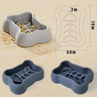 CometMars Silicone Slow Feeder, Dog Food Dish for Fast Eaters, Pet Slow  Food Bowl, Puzzle Bowl