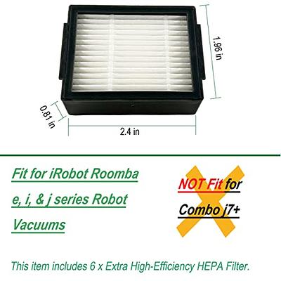 4 Pack Hepa Filter Filters Replacement For irobot Roomba J7+ Combo (Not For  J7+/J7） Robotic Vacuum Parts…