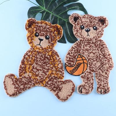 Embroidery Chenille Bear Badges,embroidered Animal Appliques