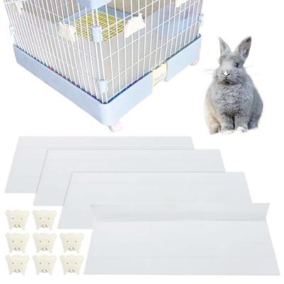 Sweetude 8 Pcs Pet Cage Liner 14'' x 4.5'' Cage Urine Guard Side Lining  Clear Sheet