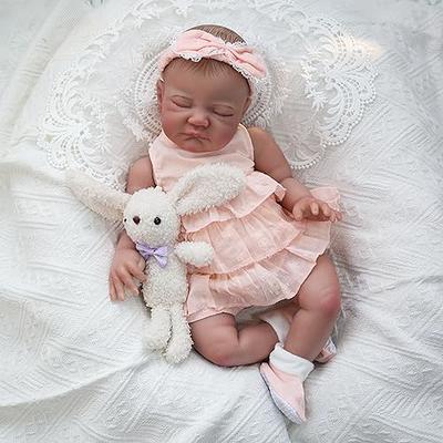 Reborn Dolls 19Inch Handmade Realistic Baby Dolls Soft Cloth Body