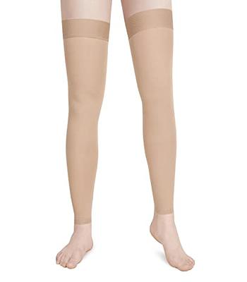 Thigh High Compression Stockings, Closed Toe, Pair, Firm Support 20-30mmHg  Gradient Compression Socks with Silicone Band, Unisex, Opaque, Best for