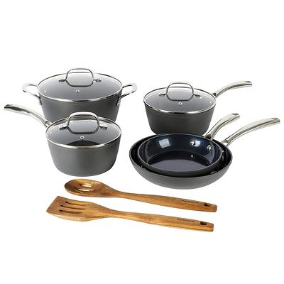 Hestonville 7 Piece Aluminum Nonstick Cookware Set in Grey with