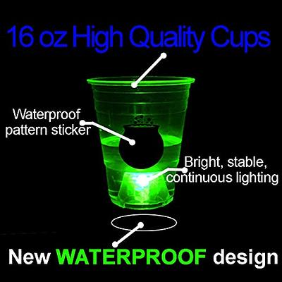 Unbrands (Green)Glow Party Cups for Party Event Fun, 24 Glow In The Dark  Cups, Party Decoration,House Parties Birthdays Concerts Weddings BBQ Beach